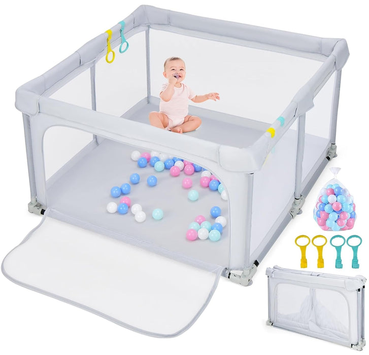 Infans Foldable Baby Playpen 50x50, Gray