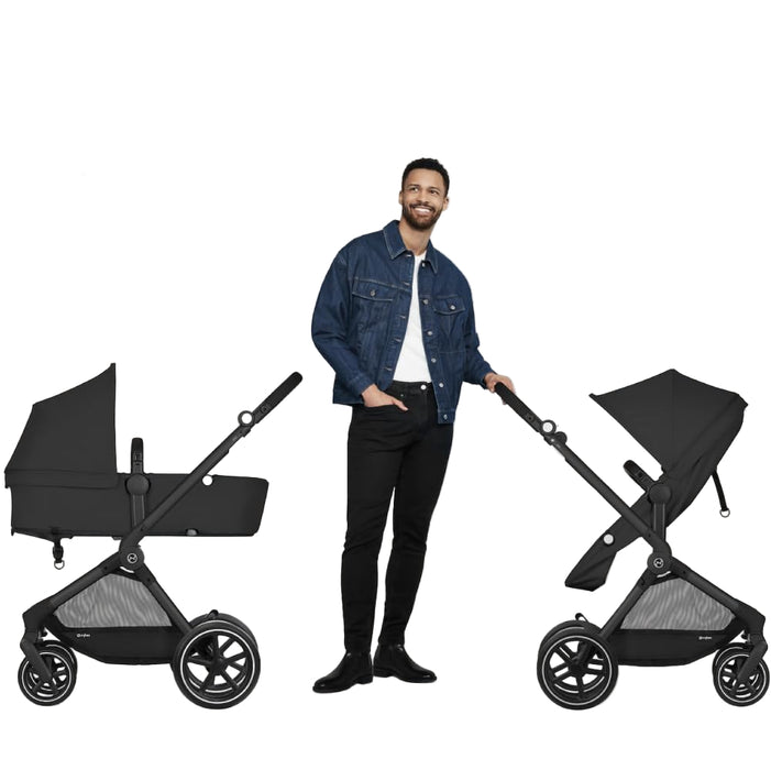 Cybex Eos Stroller, 2024, Black, Ocean Blue