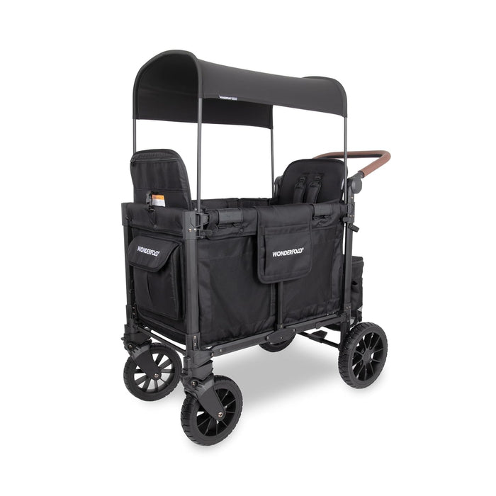 Shop Wonderfold W2 Luxe Pro Double Stroller Wagon, Jet Black, 2 Seater at GoodBuy Gear