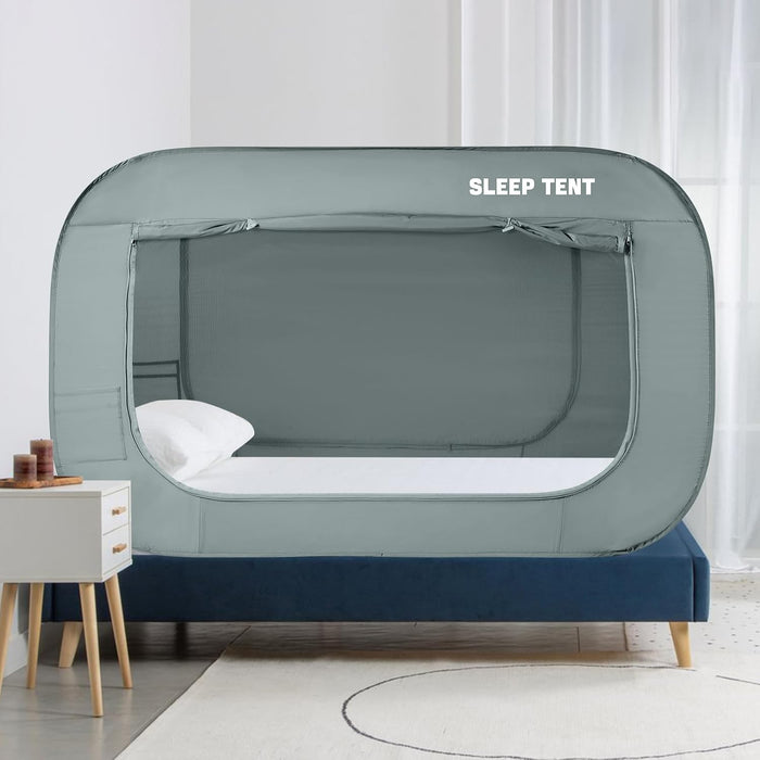 Borna Bed Tent Sleeping Canopy, Pale Grey, Twin