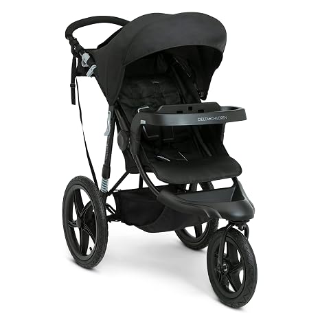 Delta Children Apollo Jogging Stroller, Black, 2023