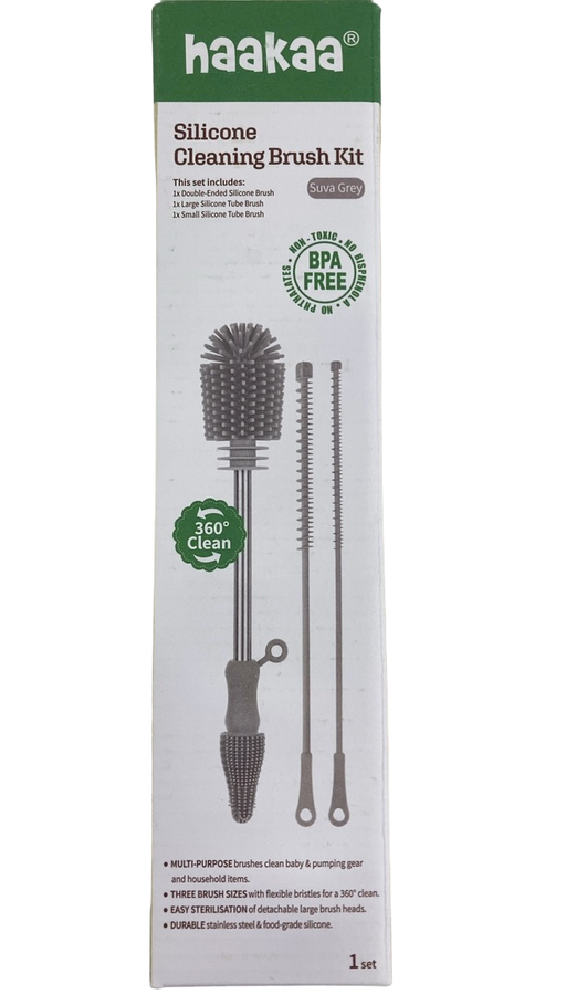Shop Haakaa Silicone Cleaning Brush, Gray at GoodBuy Gear