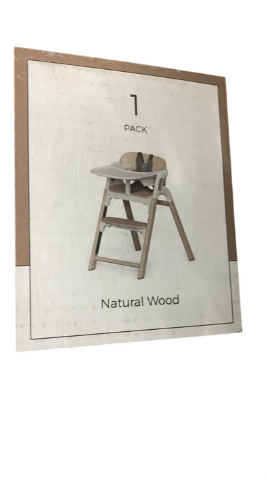 Shop Momcozy DinerPal Wooden High Chair, Natural Wood, without Cushion at GoodBuy Gear