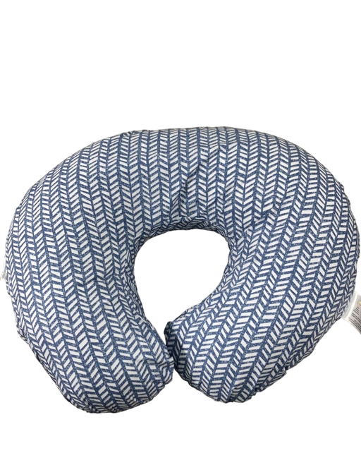 used Boppy Nursing and Infant Support Luxe Pillow, Blue Herringbone