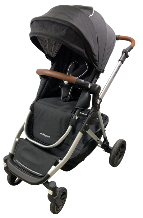 Shop Mockingbird Single to Double 2.0 Stroller, 2025, Black, Silver With Penny Leather, Windowpane at GoodBuy Gear