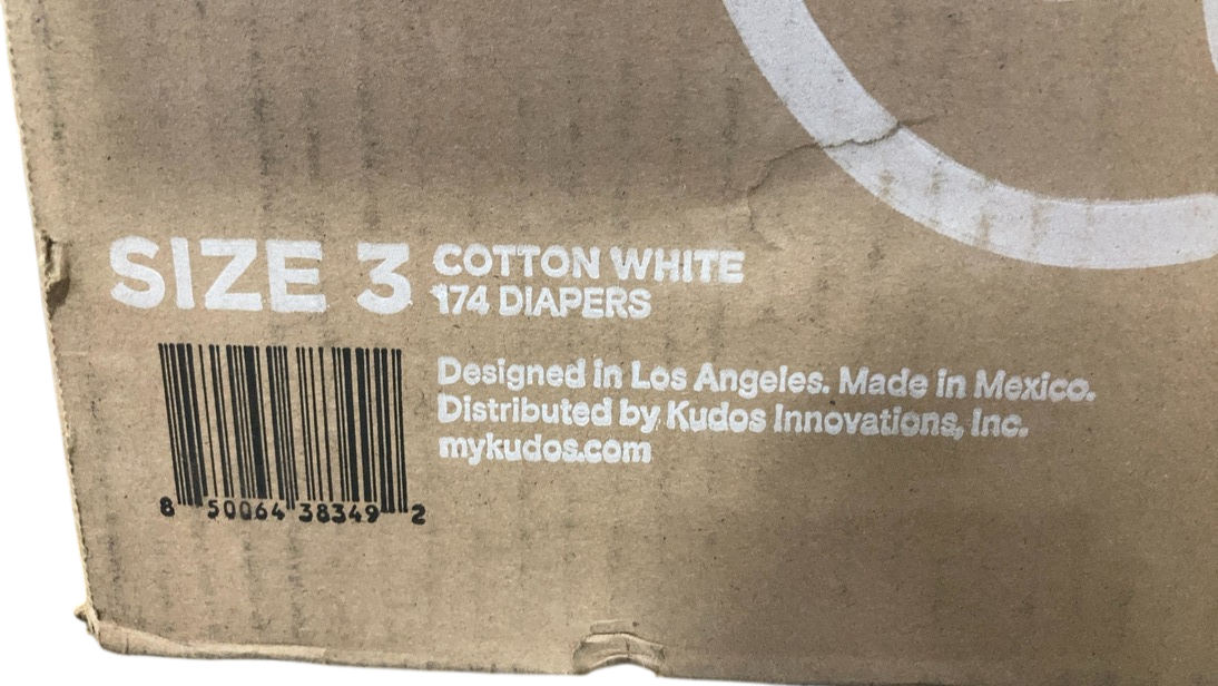 Shop Kudos Diapers, 174, Size 3, White at GoodBuy Gear