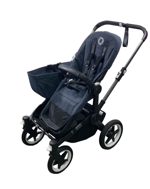 Shop Bugaboo Donkey 5 Mono Stroller, 2023, Graphite, Stormy Blue, No Canopy at GoodBuy Gear