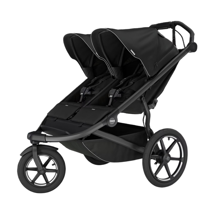 Shop Thule Urban Glide 3 Double Stroller, 2025, Black, Magnetic Harness at GoodBuy Gear
