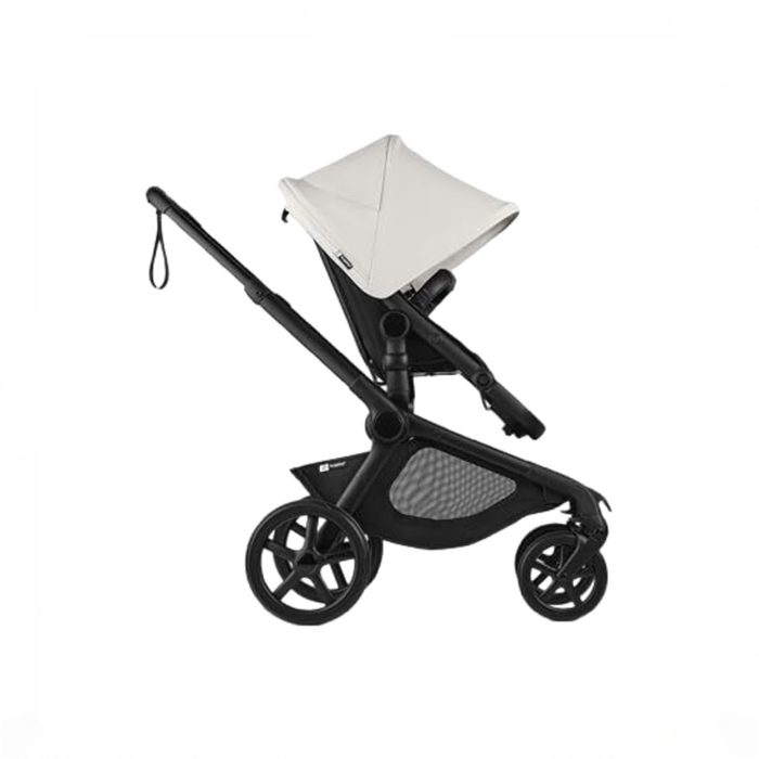 Bugaboo Kangaroo Complete Stroller + Bassinet Bundle, Midnight Black, Misty White, Black Frame