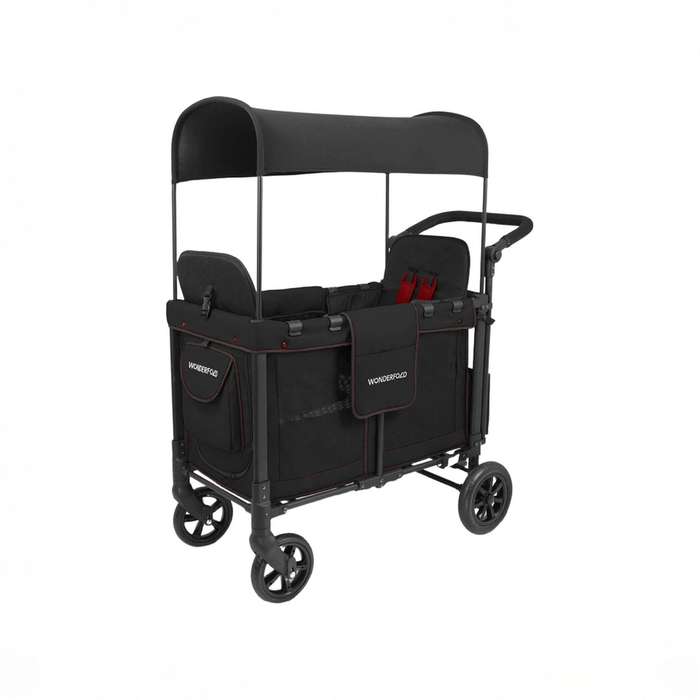 Shop Wonderfold W2 Multifunctional Double Stroller Wagon, 2026, Plus Model, Special Edition (Red Stiching) at GoodBuy Gear
