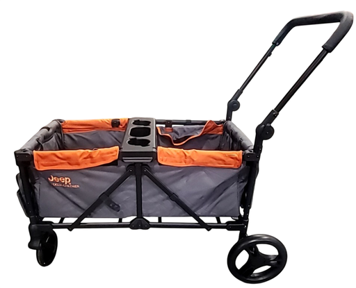 Shop Delta Children Jeep Sport All-Terrain Stroller Wagon, Grey with Bonfire Orange at GoodBuy Gear