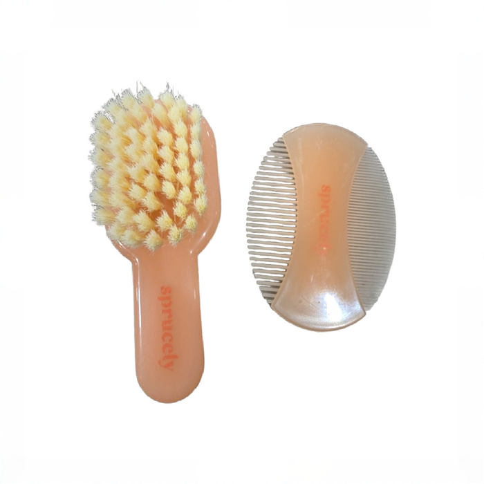 Shop Sprucely Brush And Comb Set, Cantaloupe at GoodBuy Gear