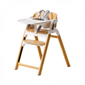 Shop Momcozy DinerPal Wooden High Chair, Natural Wood, without Cushion at GoodBuy Gear