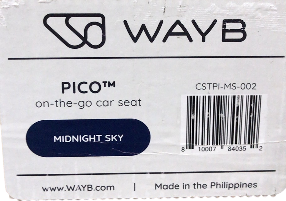 Shop WAYB Pico Portable Car Seat, 2023, Midnight Sky at GoodBuy Gear