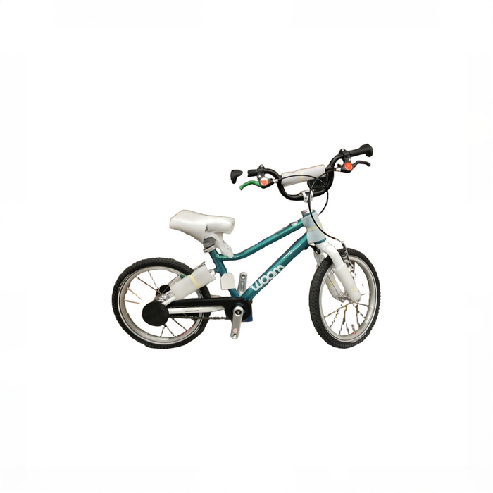 Shop Woom GO 3 Bike "16, AUTOMAGIC, Metallic turquoise at GoodBuy Gear