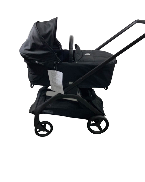 secondhand Bugaboo Dragonfly Bassinet and Seat Stroller, Black, Midnight Black, Midnight Black, 2023