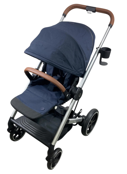 Shop Cybex Balios S Lux Stroller, 2021, Ocean Blue, Silver Frame at GoodBuy Gear