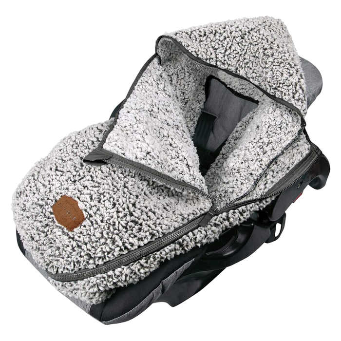 JJ Cole Cuddly BundleMe Car Seat Cover, Infant, Gray