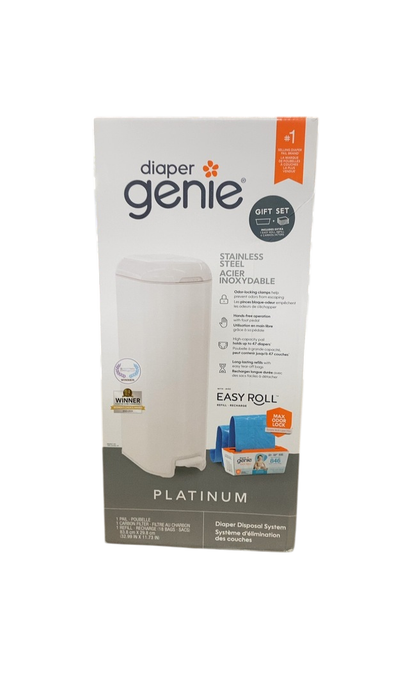 Shop Diaper Genie Platinum Pail Gift Set, Lily White at GoodBuy Gear
