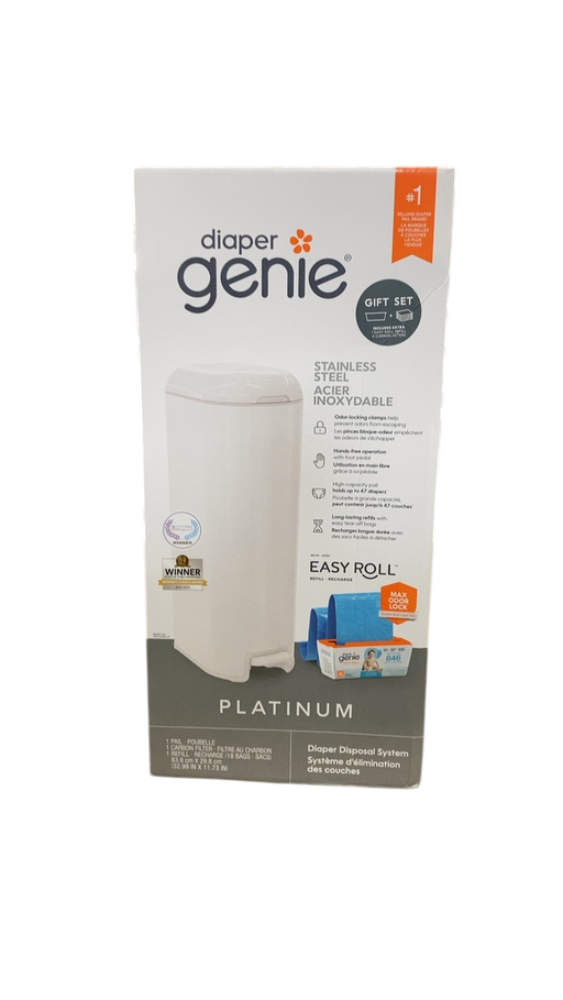 Shop Diaper Genie Platinum Pail Gift Set, Lily White at GoodBuy Gear
