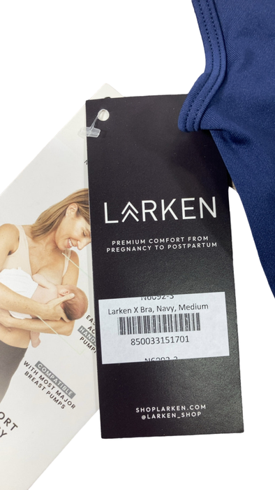 Shop Larken The Larken X Nursing Bra, Marine, Medium at GoodBuy Gear