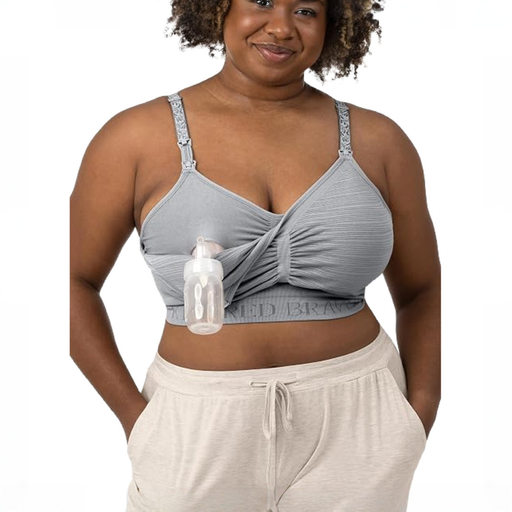 Shop Kindred Bravely Sublime Hands-Free Pumping & Nursing Bra, Latte, 1X, Super Busty at GoodBuy Gear