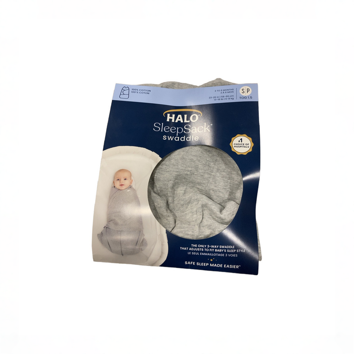Shop Halo SleepSack Swaddle, Heather Gray, Small at GoodBuy Gear