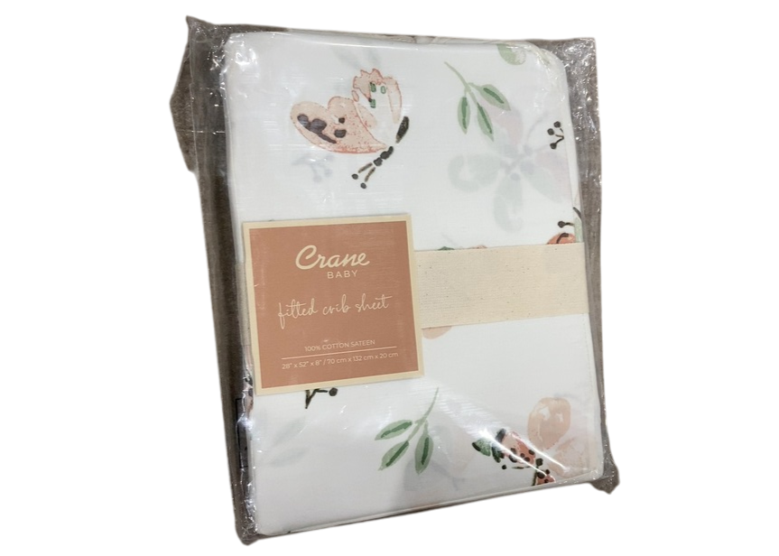 Shop Crane Baby Crib Fitted Sheet, Parker Butterfly at GoodBuy Gear