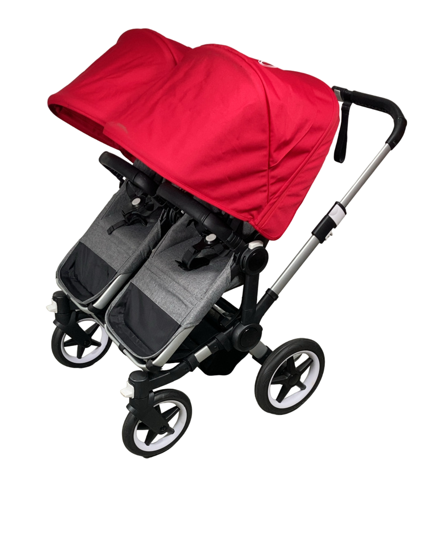 folding bugaboo donkey 3 Bugaboo Donkey 3 Duo Stroller, Red, Grey Melange, Black, 2021