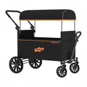 Shop Pamo Babe Wagon Stroller, Black with Orange Accents at GoodBuy Gear
