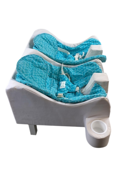 Shop Table For Two Twin Feeding System, Geo Turquoise & White at GoodBuy Gear