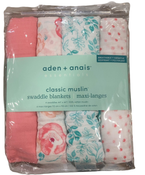 Shop Aden + Anais Cotton Muslin Swaddles Pack of 4, Full Bloom at GoodBuy Gear