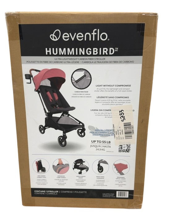 Shop Evenflo Hummingbird Ultra-Lightweight Carbon Fiber Stroller, 2024, Calypte Pink at GoodBuy Gear