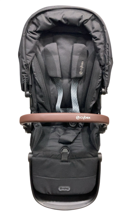 Shop Cybex Gazelle S Seat Unit, Brown Bumper Bar, Moon Black at GoodBuy Gear