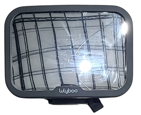 Shop Lulyboo Large Baby Car Mirror with 360 Rotation & Adjustable Straps, Black at GoodBuy Gear