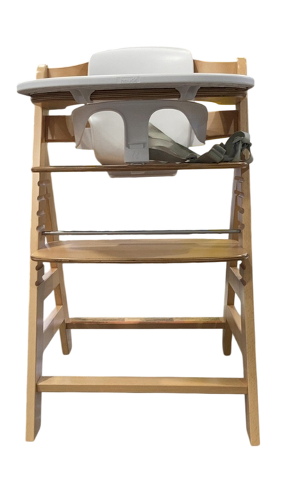 Shop Hauck Alpha+ Grow Along Wooden High Chair Seat with White Removable Tray, Natural/White, With seat harness at GoodBuy Gear
