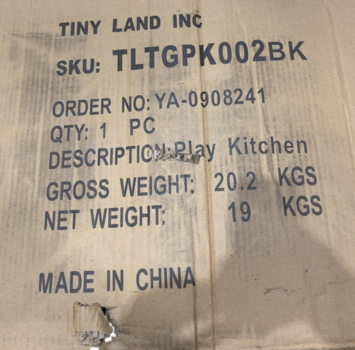 Shop Tiny Land Iconic Wooden Play Kitchen, Black at GoodBuy Gear