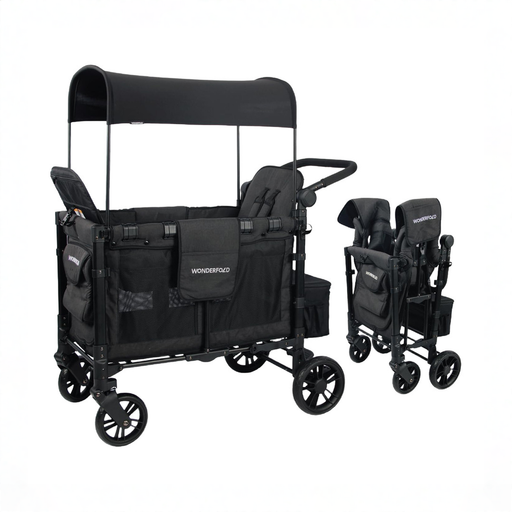 Shop Wonderfold W2 Elite Multifunctional Stroller Wagon, 2025, Volcanic Black at GoodBuy Gear