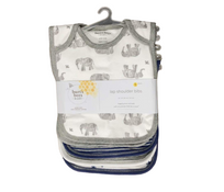 Shop Burt's Bees Baby Organic Lap Shoulder Bib 5 Pack, Wandering Elephants at GoodBuy Gear