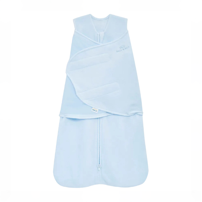Shop Halo Micro-Fleece Swaddle, Baby Blue, Newborn at GoodBuy Gear