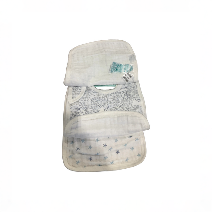 Shop DRAFT - Aden + Anais Muslin Snap Bibs (3 Pack), White Rising Star at GoodBuy Gear