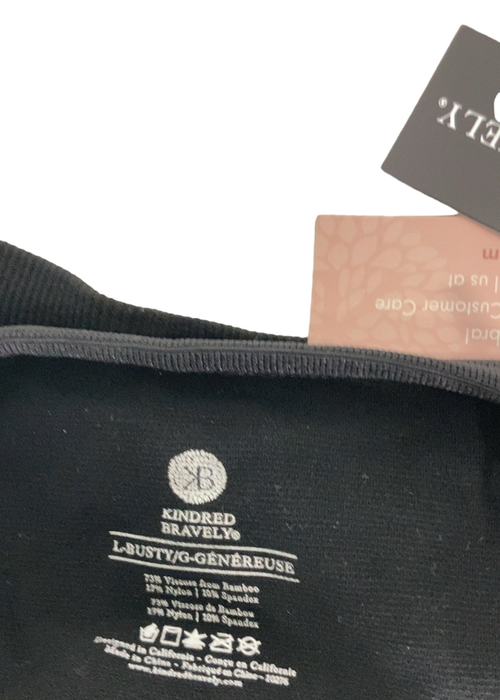 Shop Kindred Bravely Sublime Bamboo Hands-Free Pumping Lounge & Sleep Bra, Black, Busty, Large at GoodBuy Gear