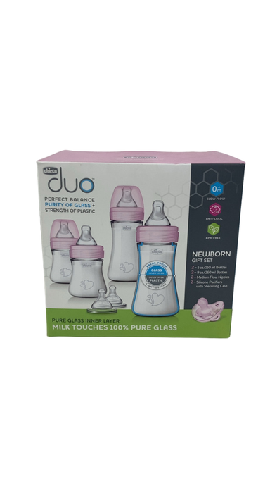 Shop Chicco Duo Newborn Baby Bottle Gift Set, 8 Piece, Pink at GoodBuy Gear