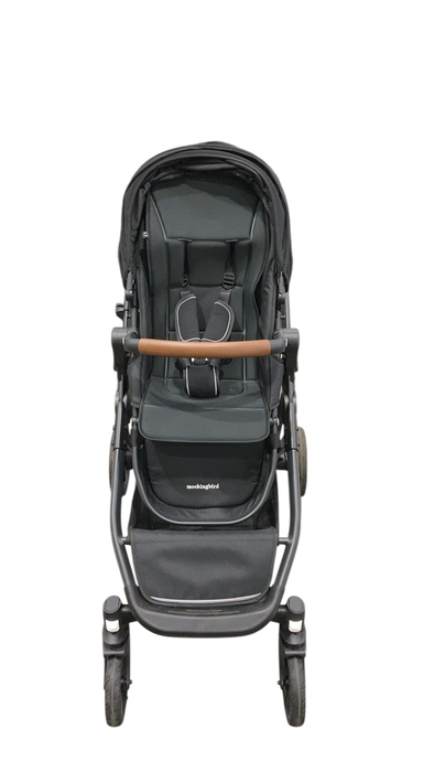 Shop Mockingbird Single to Double 3.0 Stroller, 2025, Charcoal with Penny Leather, Solid Black at GoodBuy Gear