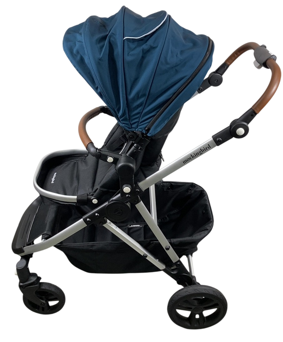 Shop Mockingbird Single to Double 2.0 Stroller, 2024, Sea, Silver With Penny Leather, Windowpane at GoodBuy Gear