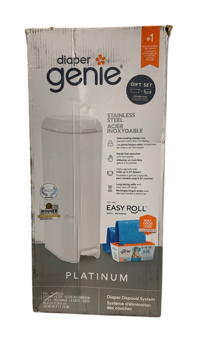 Shop Diaper Genie Platinum Pail Gift Set, Lily White at GoodBuy Gear