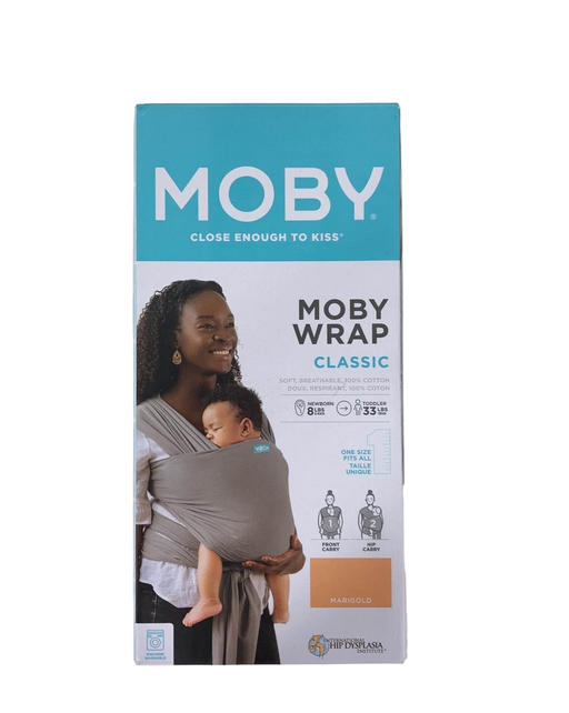 used Moby Wrap Baby Carrier, Marigold