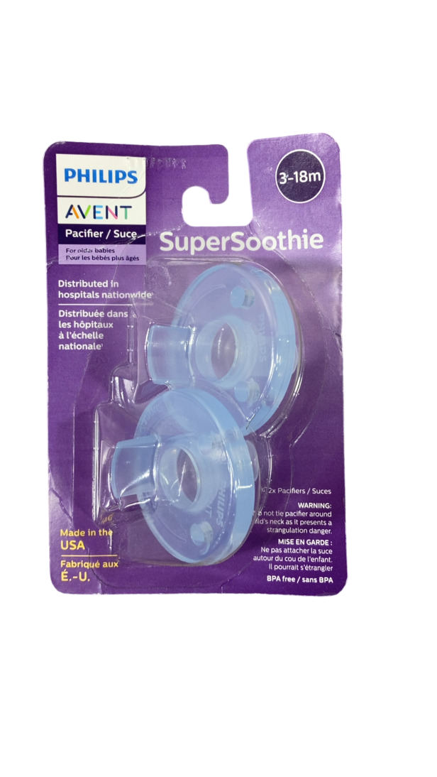 Philips Avent Soothie Pacifiers, Blue, Pack, 3-18 Months