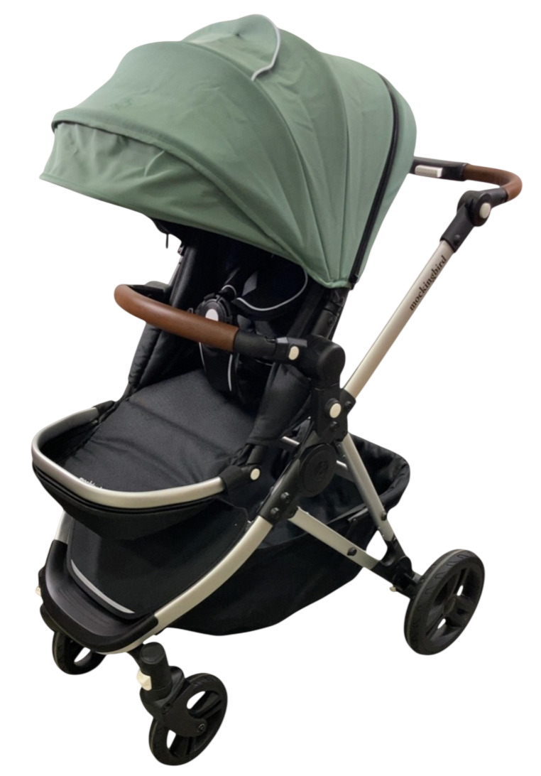 Mockingbird Single to Double 2.0 Stroller, 2025, Sage, Silver With Penny  Leather, Windowpane