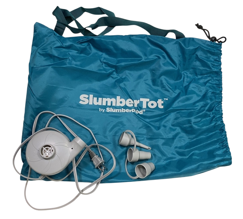 Shop SlumberPod SlumberTot Inflatable Toddler Bed, Gray/Teal at GoodBuy Gear